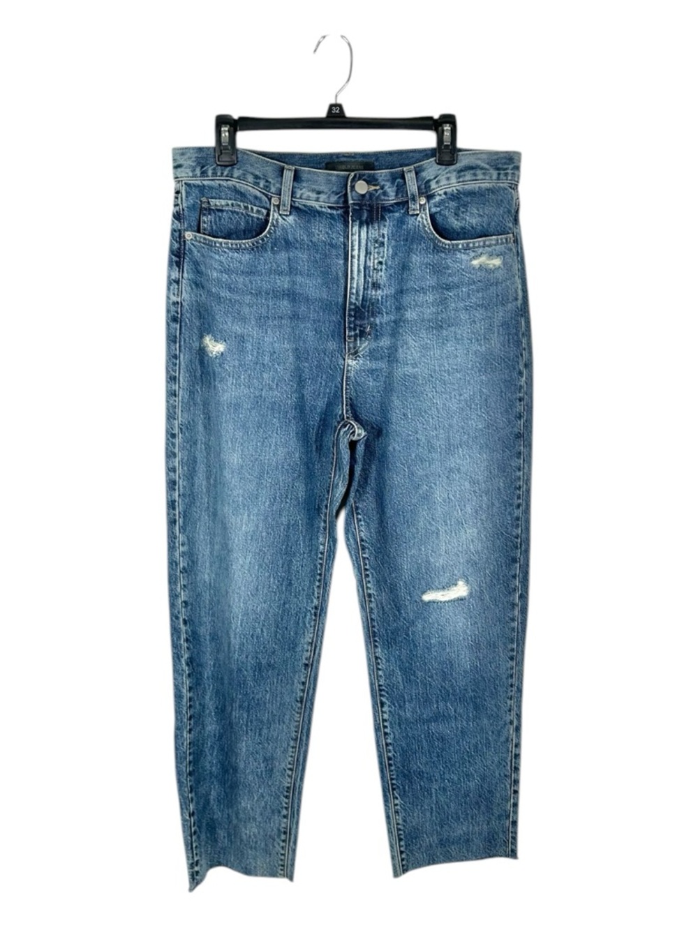 Uniqlo Distressed High Rise Mom Jeans Size 30